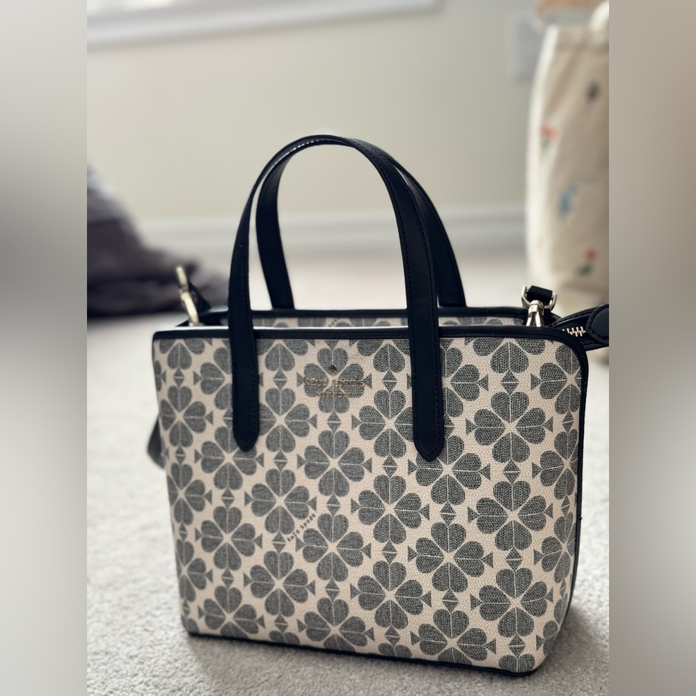 Kate Spade Black and Cream Clover Tote